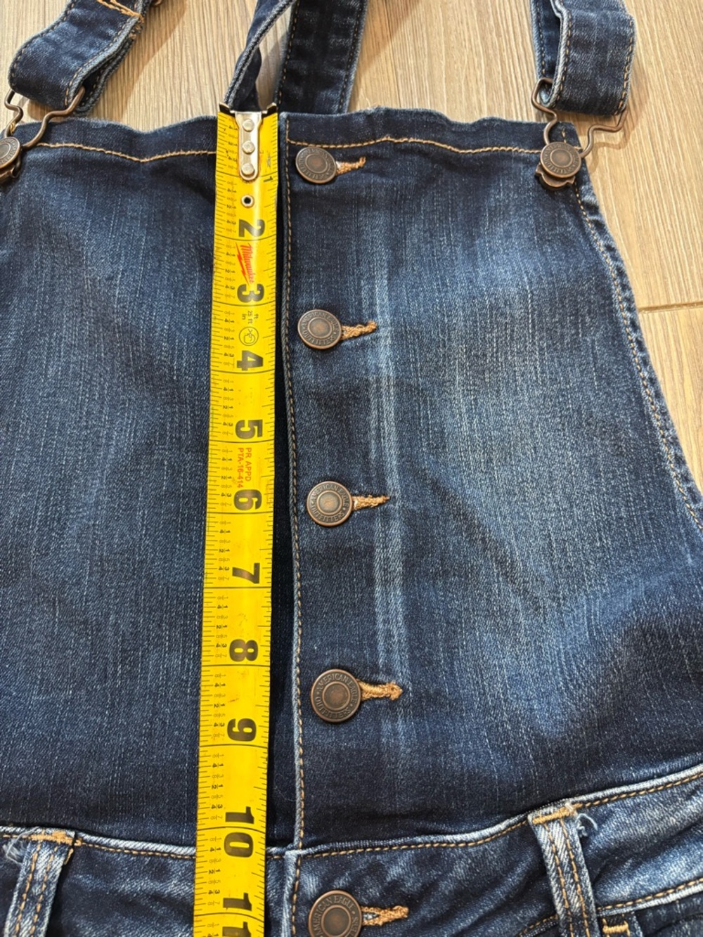 American Eagle Outfitters Dark Blue Denim Women's Jegging Overalls - Picture 8 of 14